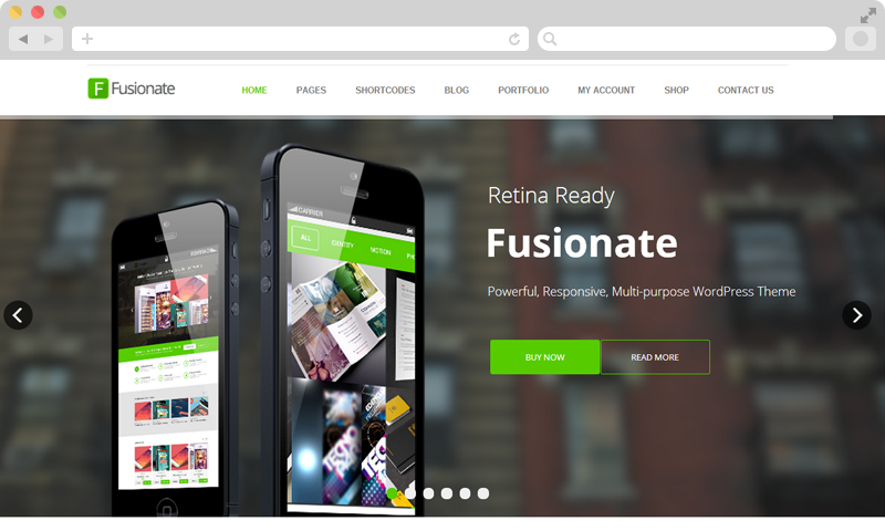 Fusionate - Retina Multi-Purpose WordPress Theme